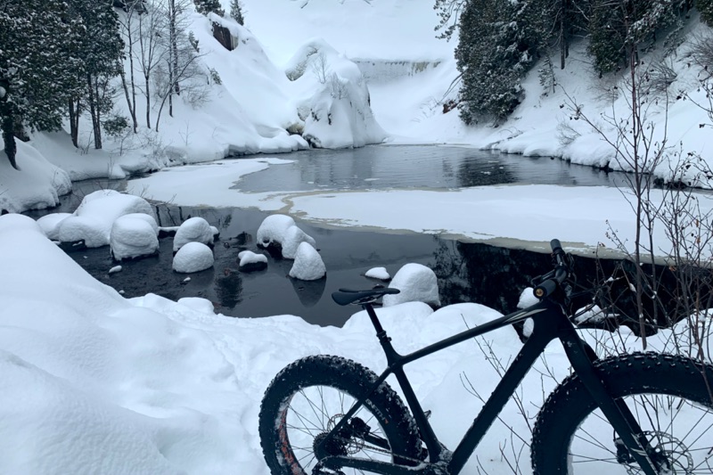 snowy lake